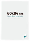 Evry Plastique Cadre Photo 60x84cm Blanc Brillant De Face Mesure | Yourdecoration.fr