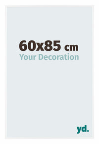 Evry Plastique Cadre Photo 60x85cm Blanc Brillant De Face Mesure | Yourdecoration.fr
