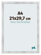 Cadre Photo A4 - 21x29,7 cm - Aluminium Brossé - MDF - Pisa