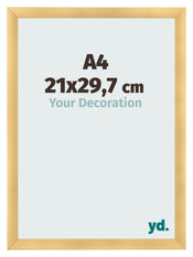 Cadre Photo A4 - 21x29,7 cm - Or Mat - MDF - Pisa