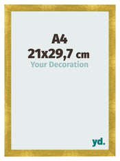 Cadre Photo A4 - 21x29,7 cm - Or Vintage - MDF - Pisa