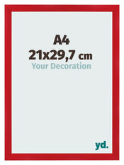 Cadre Photo A4 - 21x29,7 cm - Rouge - MDF - Pisa