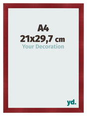 Cadre Photo A4 - 21x29,7 cm - Vin Rouge Patiné - MDF - Pisa