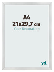 Cadre Photo A4 - 21x29,7 cm - Argent Mat - MDF - Pisa