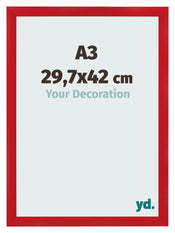 Cadre Photo A3 - 29,7x42 cm - Rouge - MDF - Pisa