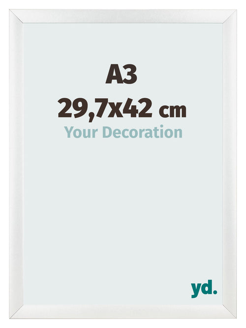 Cadre Photo A3 - 29,7x42 cm - Blanc Brillant - MDF - Pisa