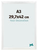 Cadre Photo A3 - 29,7x42 cm - Blanc Brillant - MDF - Pisa