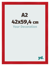Cadre Photo A2 - 42x59,4 cm - Rouge - MDF - Pisa