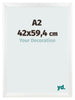 Cadre Photo A2 - 42x59,4 cm - Blanc Mat - MDF - Pisa