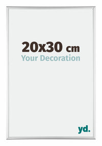 Kent Aluminium Cadre Photo 20x30cm Argent Brillant De Face Mesure | Yourdecoration.fr
