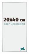 Kent Aluminium Cadre Photo 20x40cm Argent Brillant De Face Mesure | Yourdecoration.fr