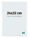 Kent Aluminium Cadre Photo 24x32cm Blanc Brillant De Face Mesure | Yourdecoration.fr
