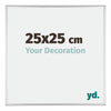 Kent Aluminium Cadre Photo 25x25cm Argent Brillant De Face Mesure | Yourdecoration.fr