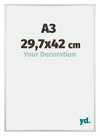 Kent Aluminium Cadre Photo 29 7x42cm A3 Argent Brillant De Face Mesure | Yourdecoration.fr