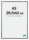 Kent Aluminium Cadre Photo 29 7x42cm A3 Noir Brillant De Face Mesure | Yourdecoration.fr