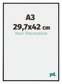 Kent Aluminium Cadre Photo 29 7x42cm A3 Noir Mat De Face Mesure | Yourdecoration.fr