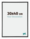 Kent Aluminium Cadre Photo 30x40cm Noir Brillant De Face Mesure | Yourdecoration.fr