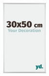 Kent Aluminium Cadre Photo 30x50cm Argent Brillant De Face Mesure | Yourdecoration.fr