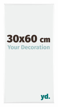 Kent Aluminium Cadre Photo 30x60cm Blanc Brillant De Face Mesure | Yourdecoration.fr