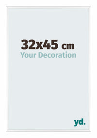 Kent Aluminium Cadre Photo 32x45cm Blanc Brillant De Face Mesure | Yourdecoration.fr