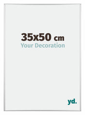 Kent Aluminium Cadre Photo 35x50cm Argent Brillant De Face Mesure | Yourdecoration.fr