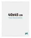 Kent Aluminium Cadre Photo 40x45cm Blanc Brillant De Face Mesure | Yourdecoration.fr