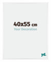 Kent Aluminium Cadre Photo 40x55cm Blanc Brillant De Face Mesure | Yourdecoration.fr