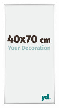 Kent Aluminium Cadre Photo 40x70cm Argent Brillant De Face Mesure | Yourdecoration.fr