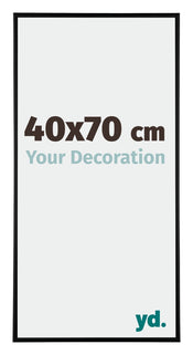 Kent Aluminium Cadre Photo 40x70cm Noir Mat De Face Mesure | Yourdecoration.fr