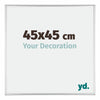 Kent Aluminium Cadre Photo 45x45cm Argent Brillant De Face Mesure | Yourdecoration.fr