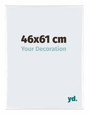 Kent Aluminium Cadre Photo 46x61cm Blanc Brillant De Face Mesure | Yourdecoration.fr