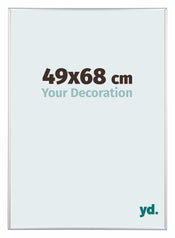 Kent Aluminium Cadre Photo 49x68cm Argent Brillant De Face Mesure | Yourdecoration.fr