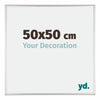Kent Aluminium Cadre Photo 50x50cm Argent Brillant De Face Mesure | Yourdecoration.fr