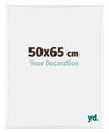 Kent Aluminium Cadre Photo 50x65cm Blanc Brillant De Face Mesure | Yourdecoration.fr