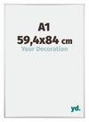 Kent Aluminium Cadre Photo 59 4x84cm A1 Argent Brillant De Face Mesure | Yourdecoration.fr