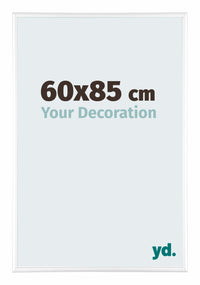 Kent Aluminium Cadre Photo 60x85cm Blanc Brillant De Face Mesure | Yourdecoration.fr
