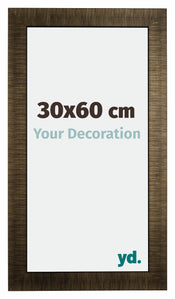 Leeds Bois Cadre Photo 30x60cm Champagne Brosse De Face Mesure | Yourdecoration.fr