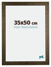 Leeds Bois Cadre Photo 35x50cm Champagne Brosse De Face Mesure | Yourdecoration.fr