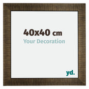 Leeds Bois Cadre Photo 40x40cm Champagne Brosse De Face Mesure | Yourdecoration.fr