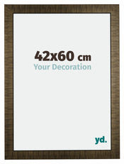 Leeds Bois Cadre Photo 42x60cm Champagne Brosse De Face Mesure | Yourdecoration.fr