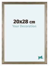 Lincoln Bois Cadre Photo 20x28cm Argent De Face Mesure | Yourdecoration.fr