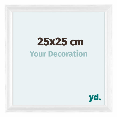 Lincoln Bois Cadre Photo 25x25cm Blanc De Face Mesure | Yourdecoration.fr