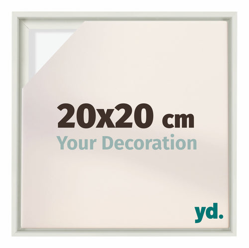 Lyon MDF Baklijst 20x20cm Blanc Mat De Face Mesure | Yourdecoration.fr