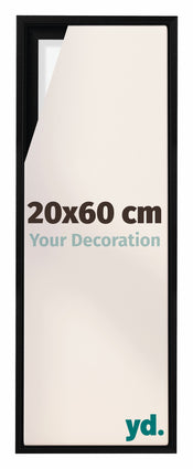 Lyon MDF Baklijst 20x60cm Noir Mat De Face Mesure | Yourdecoration.fr