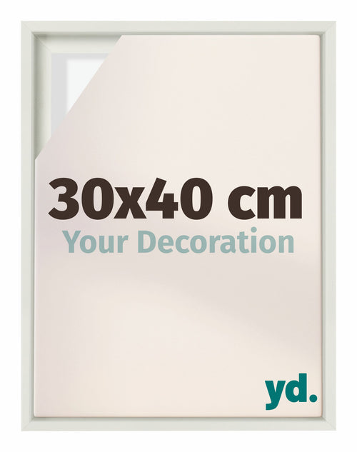 Lyon MDF Baklijst 30x40cm Blanc Mat De Face Mesure | Yourdecoration.fr