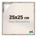 Lyon MDF Cadre Flottant 25x25cm Blanc Vintage De Face Mesure | Yourdecoration.fr