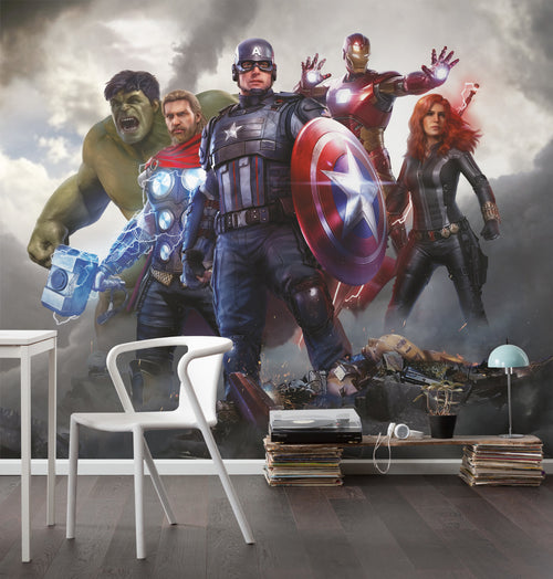Marvel Avengers Working Together Interieur 98sqi5 Papier Peint DX6 208 | Yourdecoration.fr