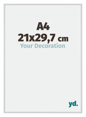 Miami Aluminium Cadre Photo 21x29 7cm A4 Argent Mat De Face Mesure | Yourdecoration.fr