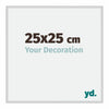Miami Aluminium Cadre Photo 25x25cm Argent Mat De Face Mesure | Yourdecoration.fr