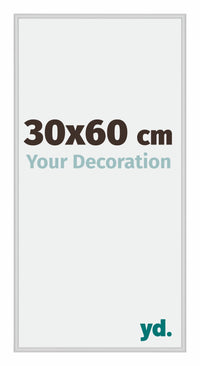 Miami Aluminium Cadre Photo 30x60cm Argent Mat De Face Mesure | Yourdecoration.fr
